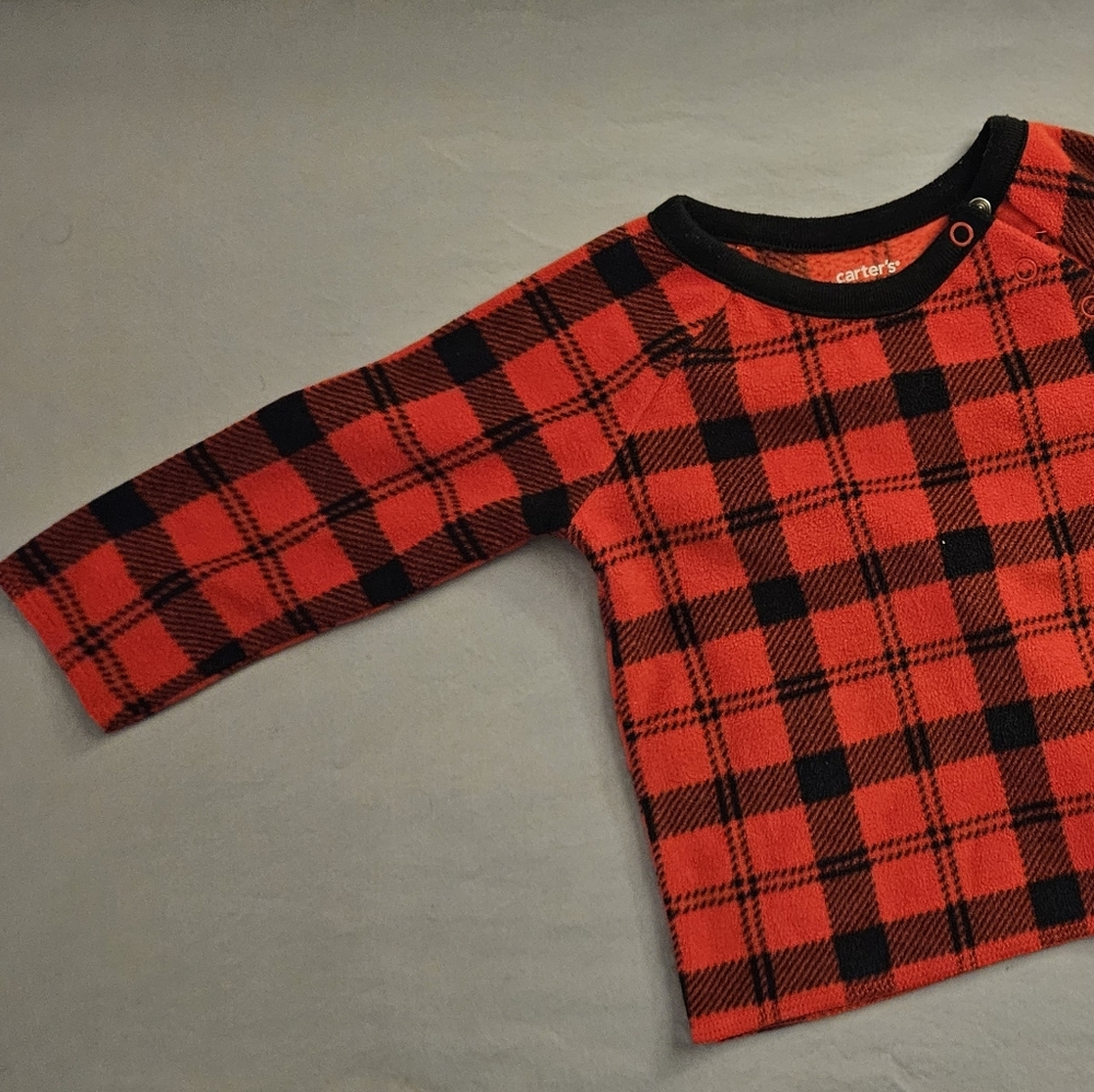 Carter’s fleece pullover sweater in plaid